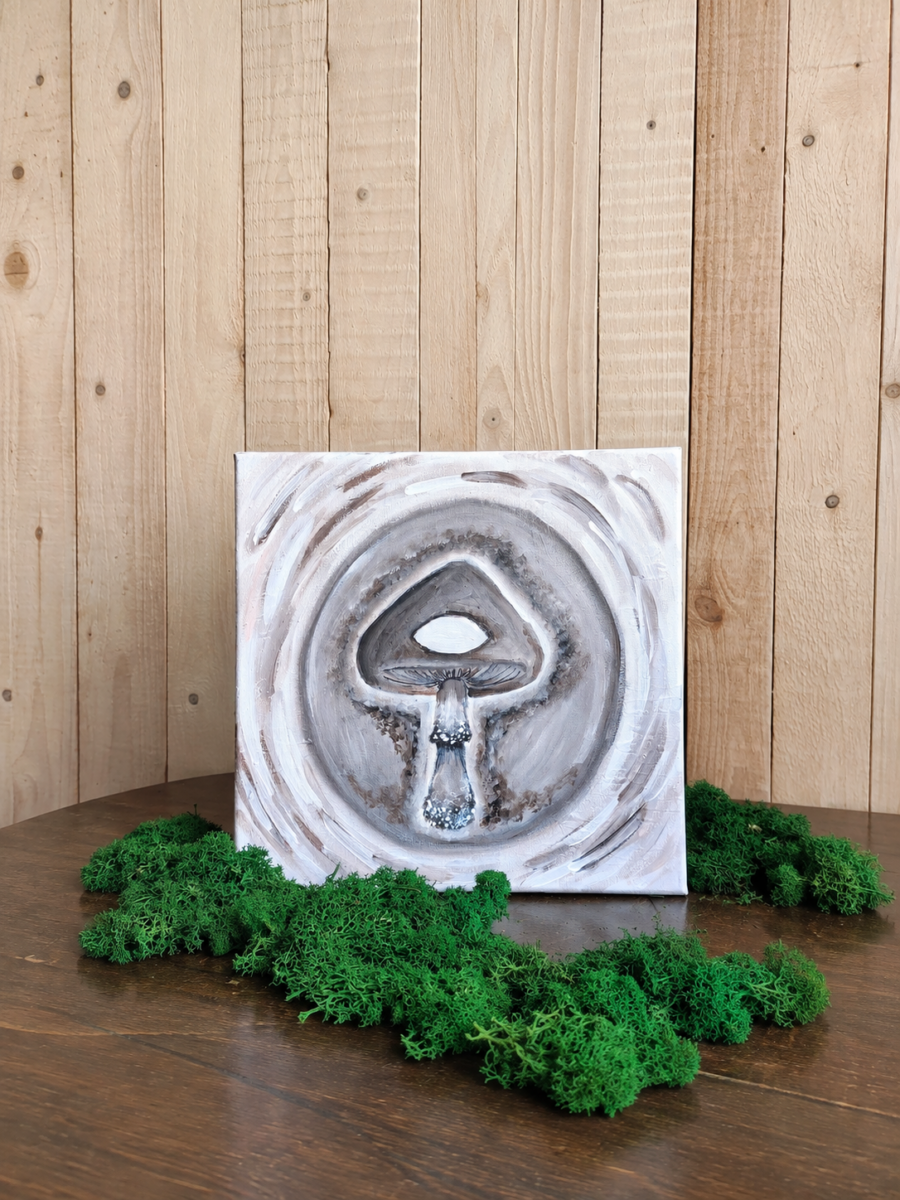 The Eye of the Forest — original painting, 30 × 30 cm